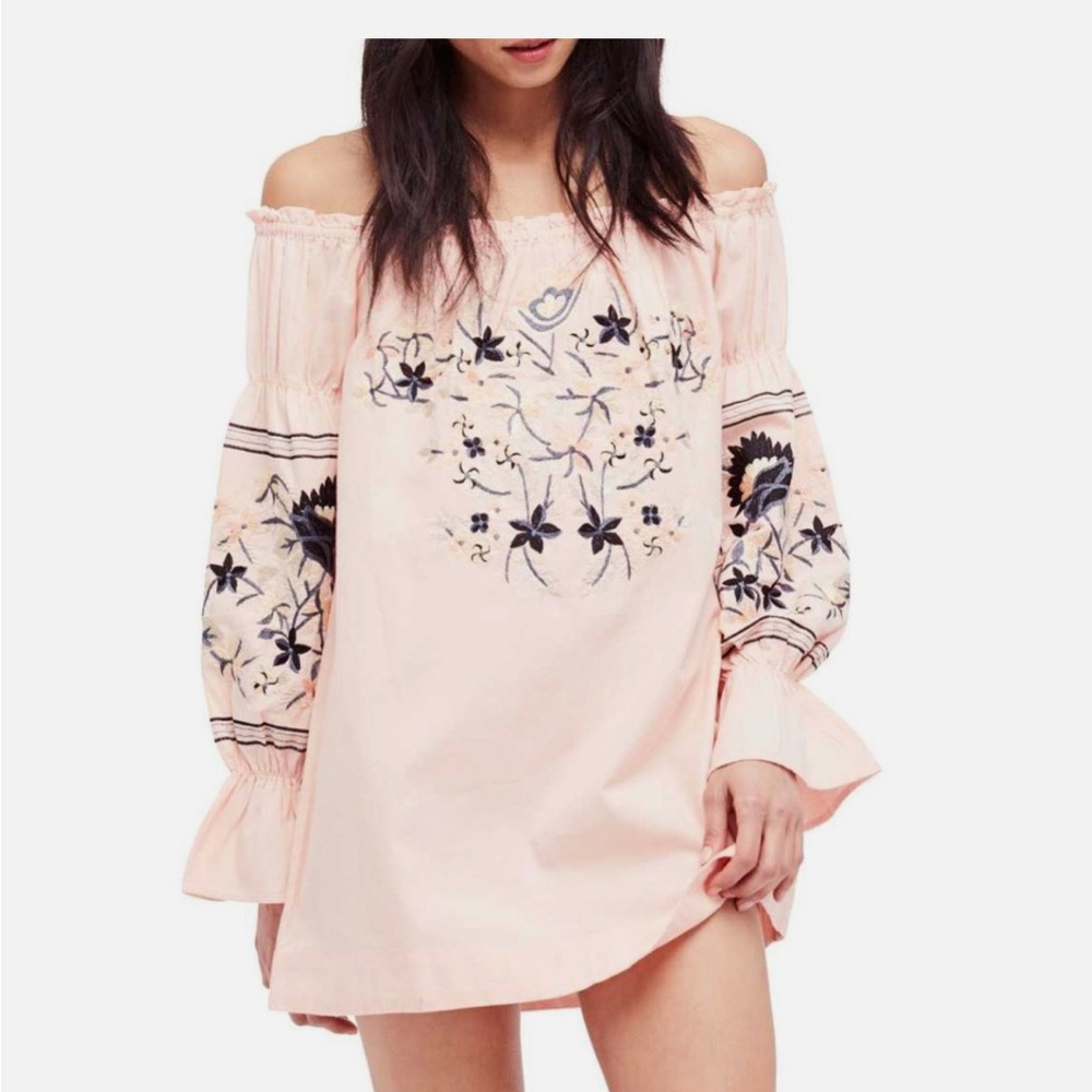 Free People Fleur Du Jour Cotton Shift Dress